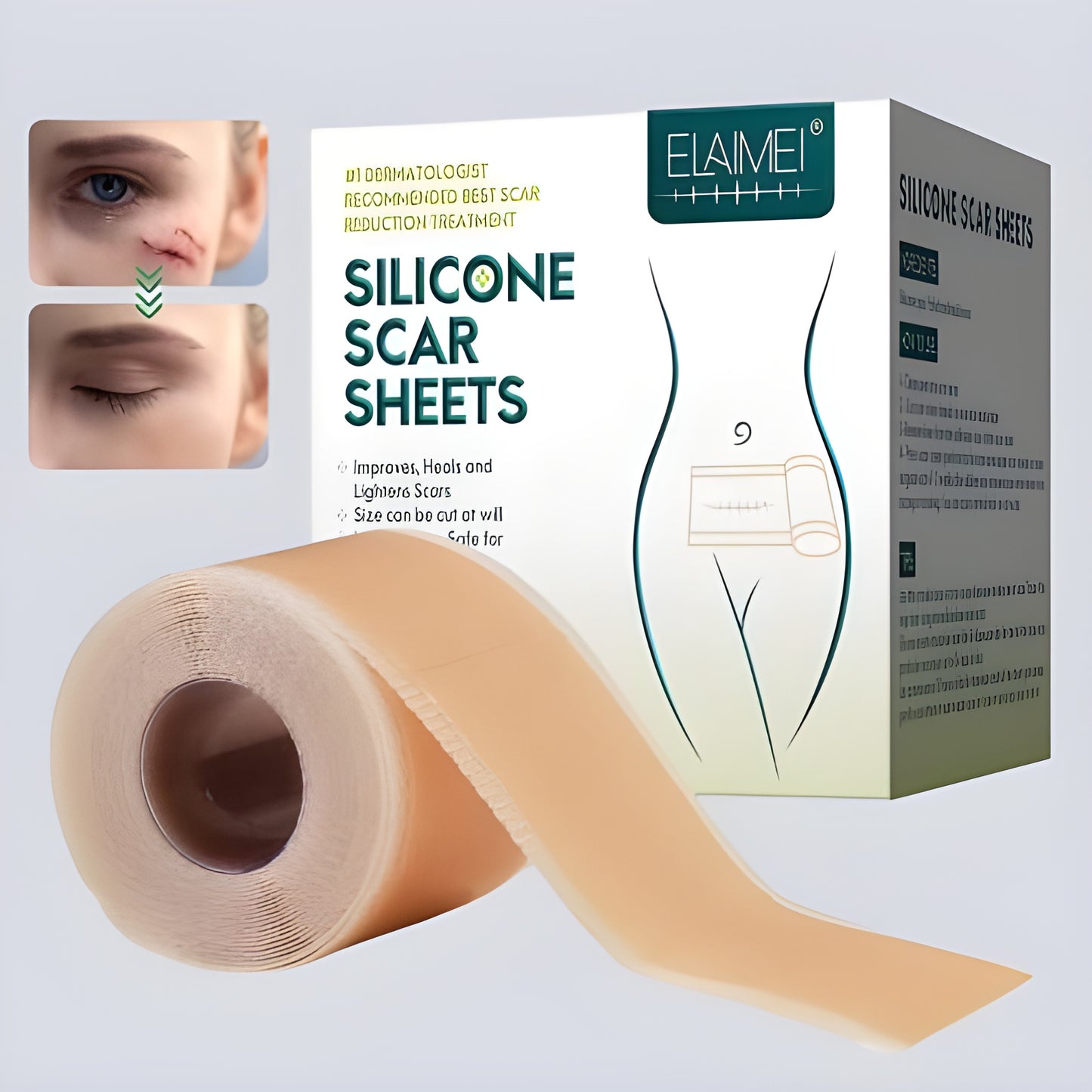 Silicon gel sheets for Scars - Transparent Medical Silicone Gel Tape