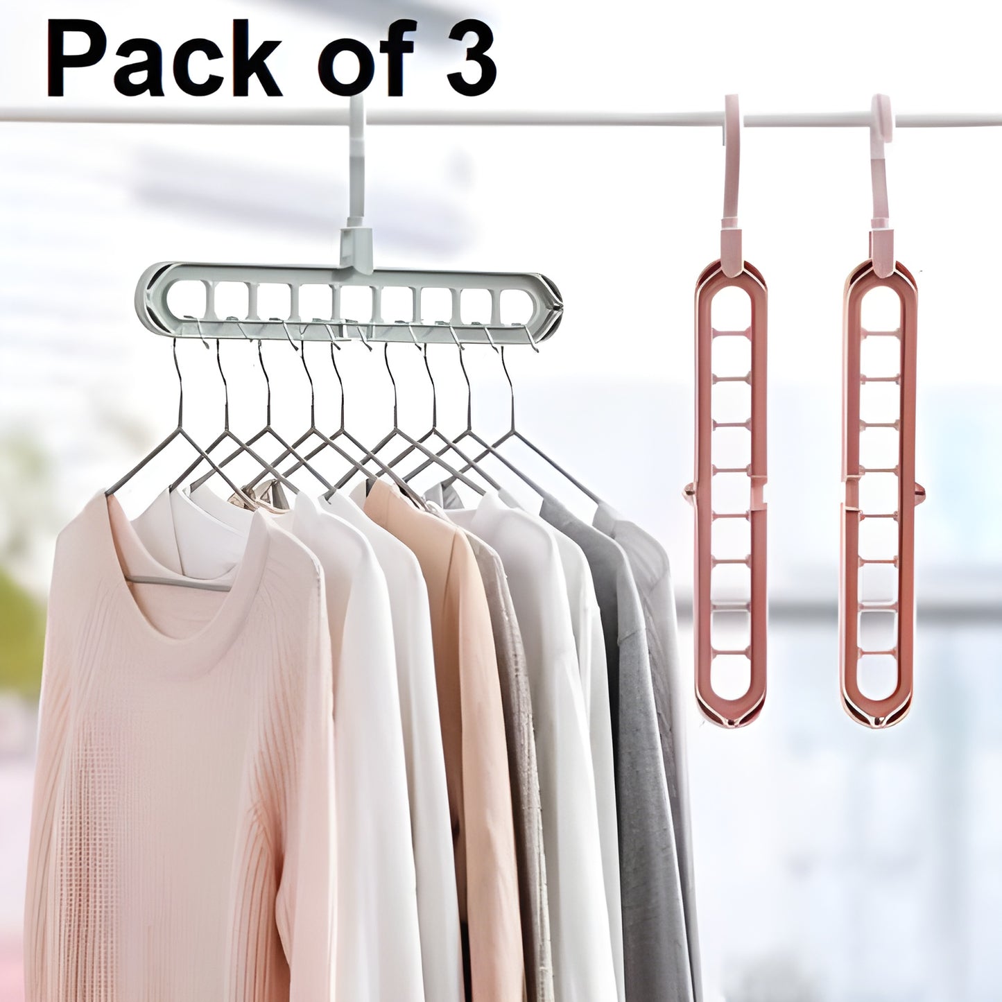 Space Saver Folding Hangers ( Pack Of 3)