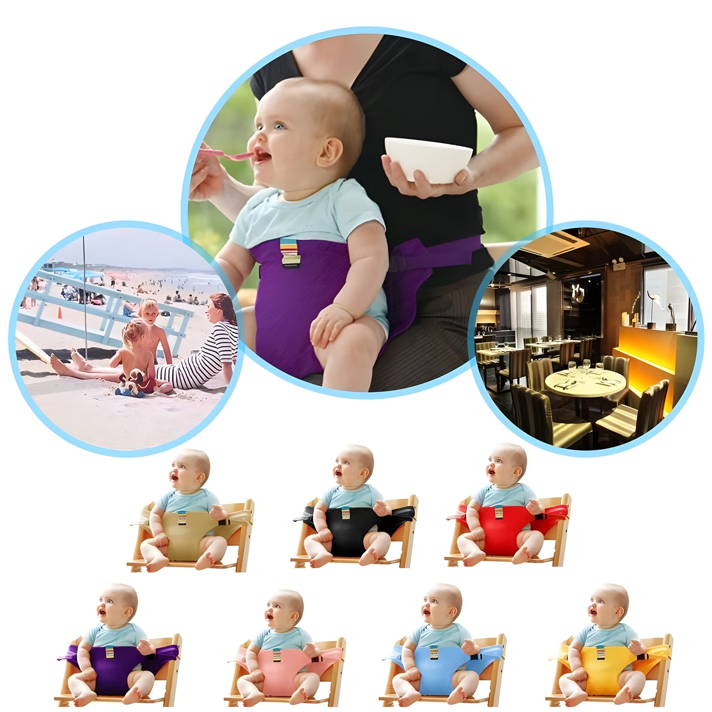 Baby Feeding Safety Seat with Strap