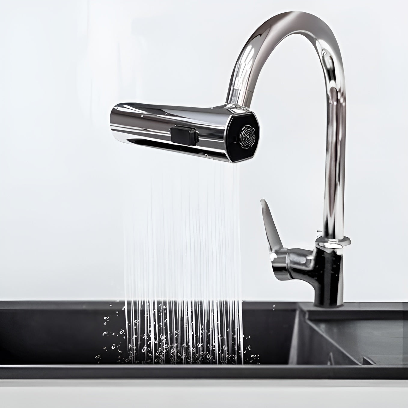 3 in 1 360 deg Waterfall Kitchen Faucet, Touch Faucet, Extender for Kitchen Sink